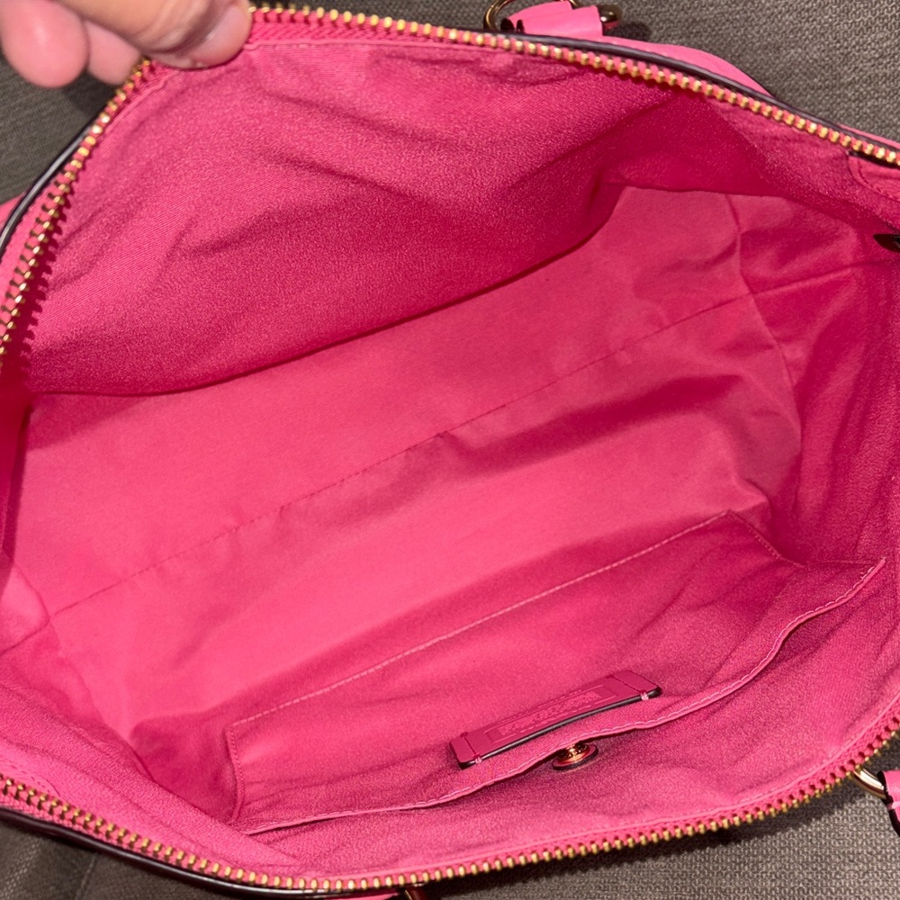 Coach Emma Satchel Pink Pebble Leather Crossbody Shoulder Bag Strap - Picture 10 of 12